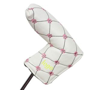 Бяла Pu кожа с покрив за дизайн на карирана глава Покрива персонализирано лого