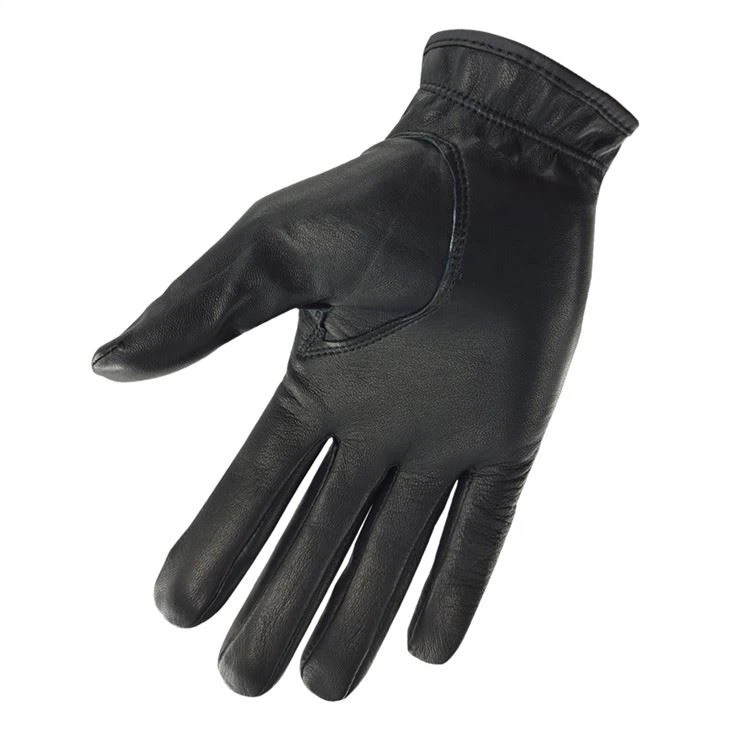 Black Golf Gloves Cabretta Leather
