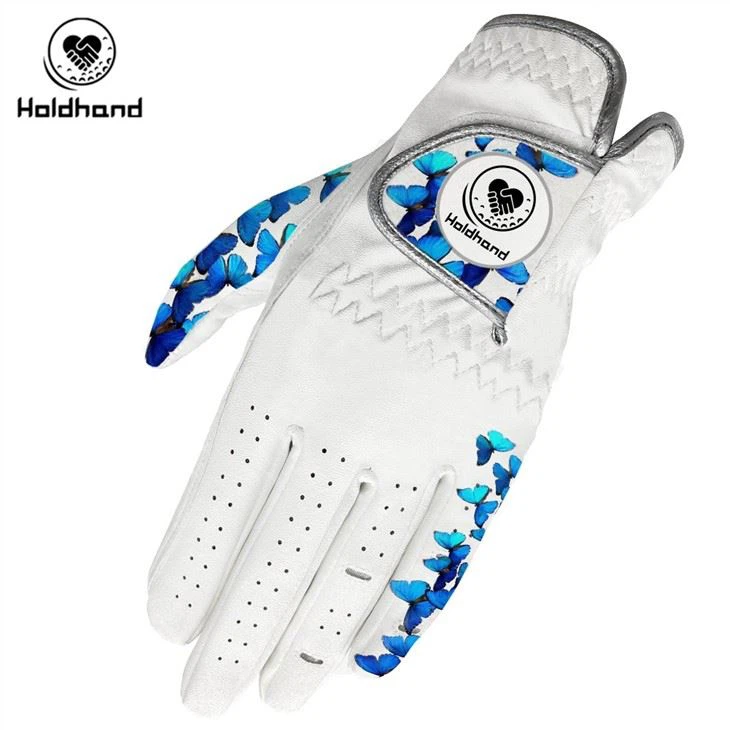 Printed Golf Gloves Suitable For Men Women With Cabretta Leather And PU Leather Can Be Customized Design And Logo